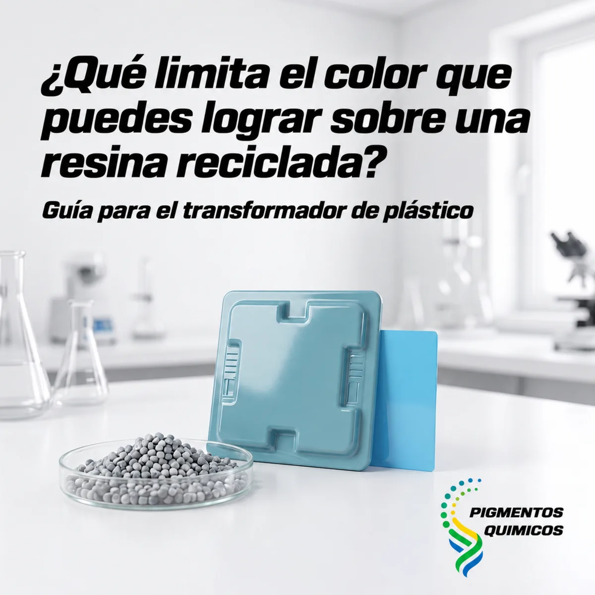 ¿Qué limita el color que puedes lograr sobre una resina reciclada?
