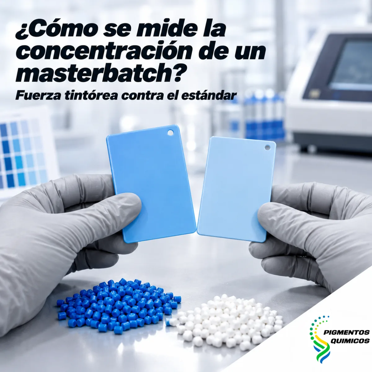 ¿Cómo se mide la concentración de un masterbatch?