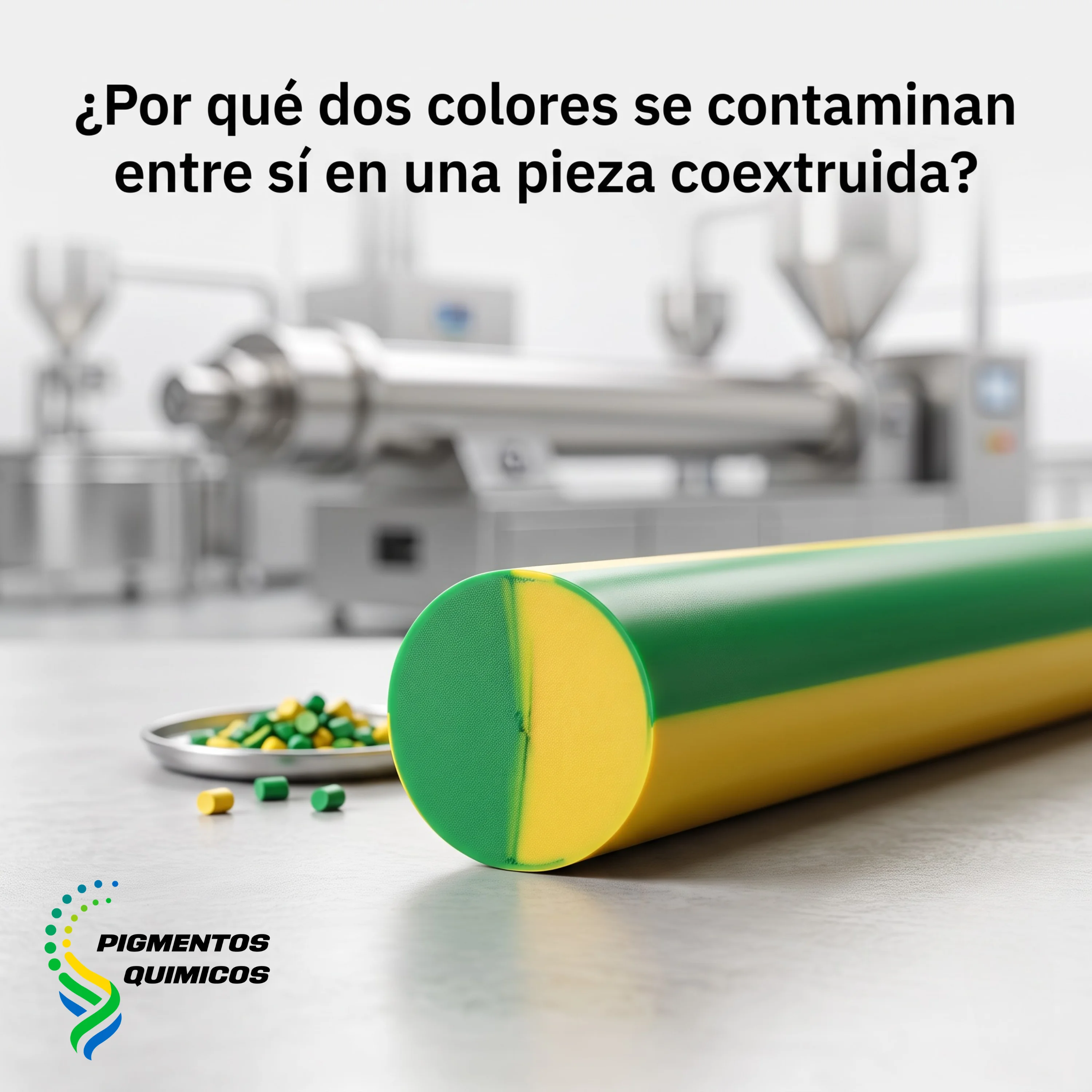 ¿Por qué dos colores se contaminan entre sí en una pieza coextruida?