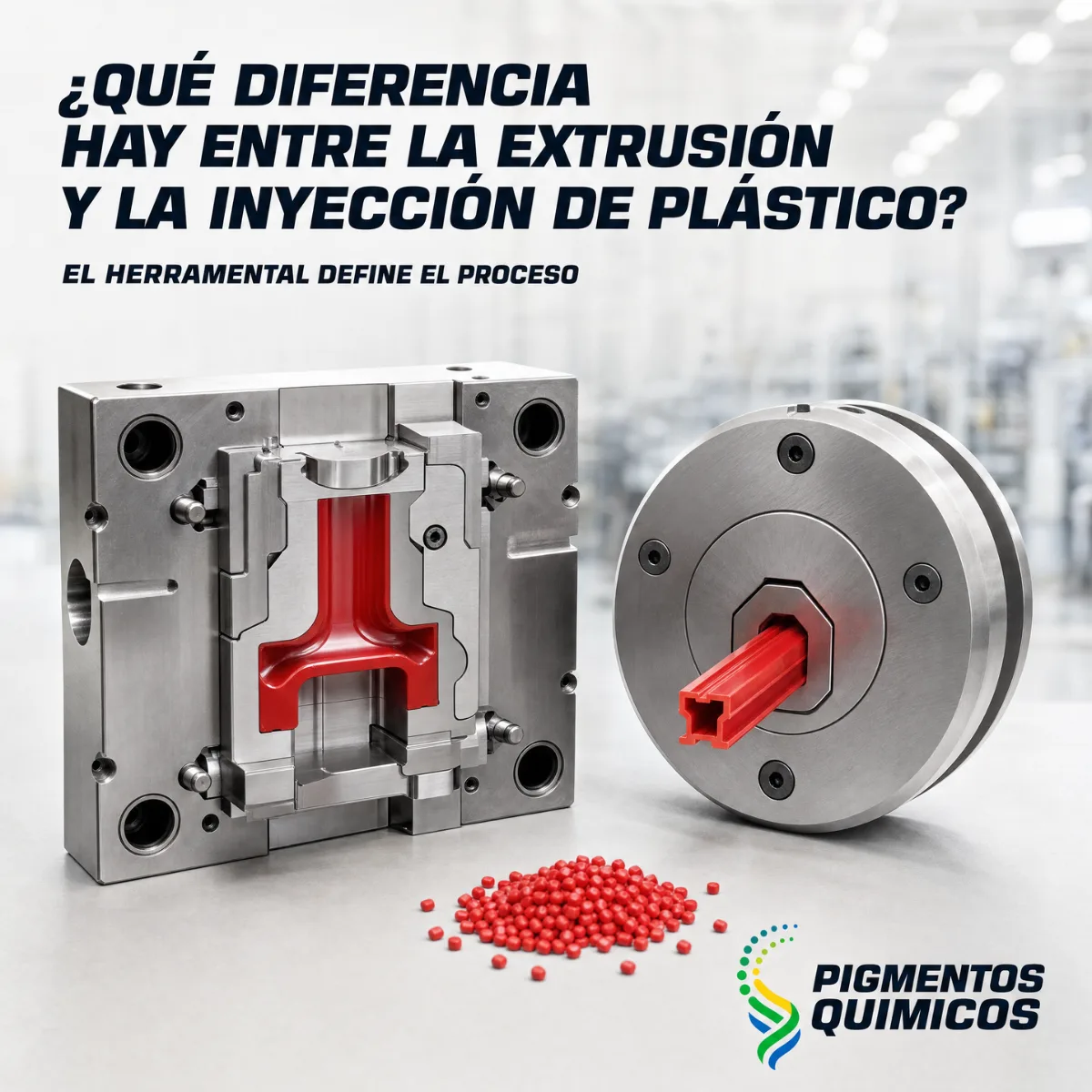 ¿Qué diferencia hay entre la extrusión y la inyección de plástico?