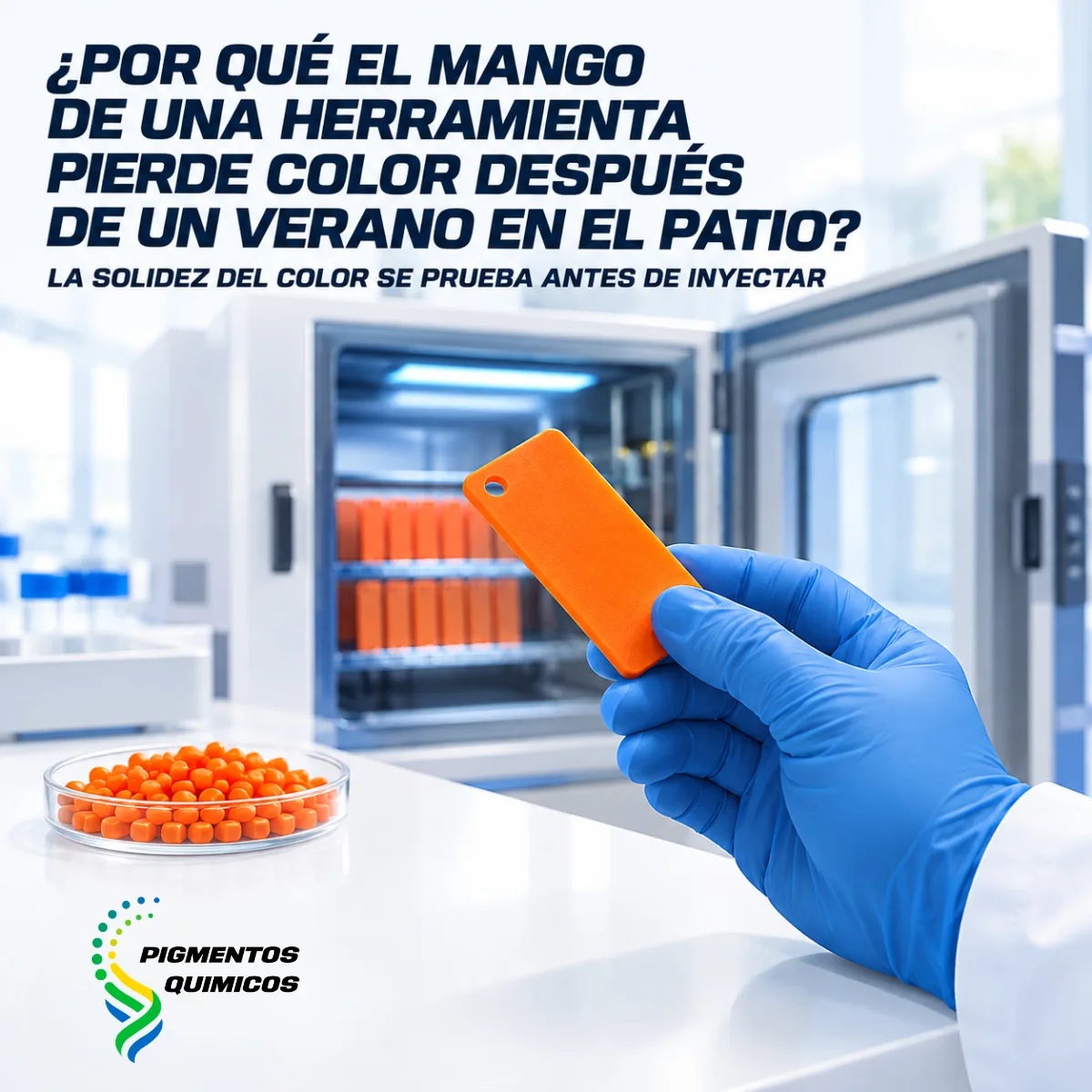 ¿Por qué el mango de una herramienta pierde color después de un verano en el patio?