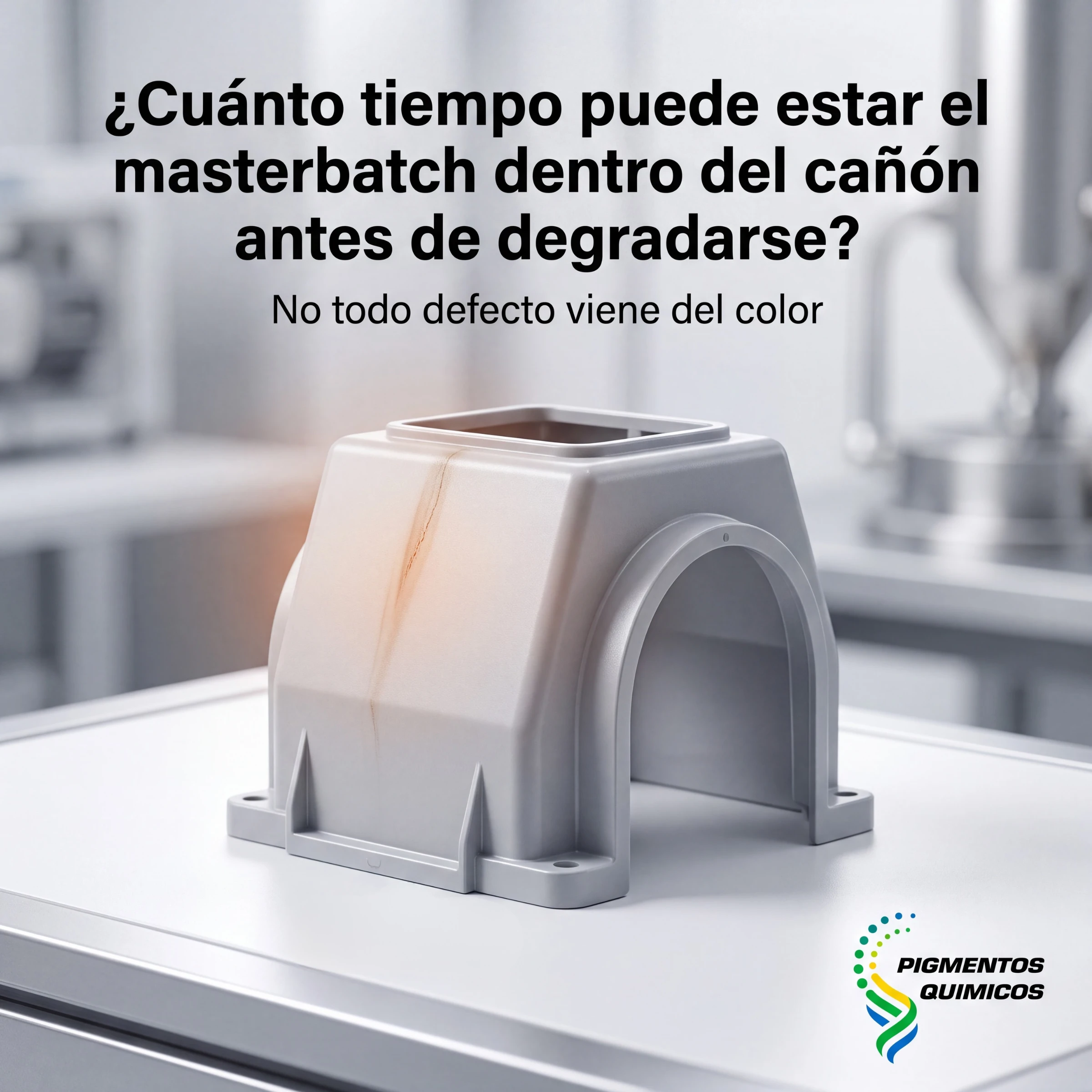 ¿Cuánto tiempo puede estar el masterbatch dentro del cañón antes de degradarse?